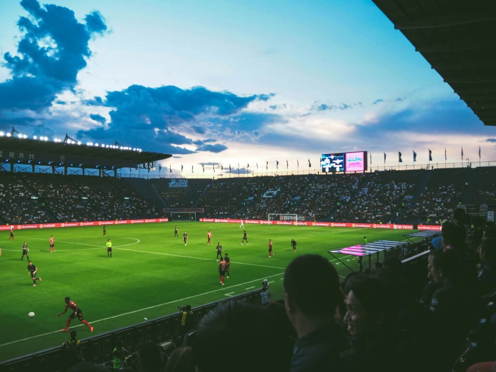 Aerial view of a packed football stadium hosting a Leeds United vs Blackburn Rovers match in 2025